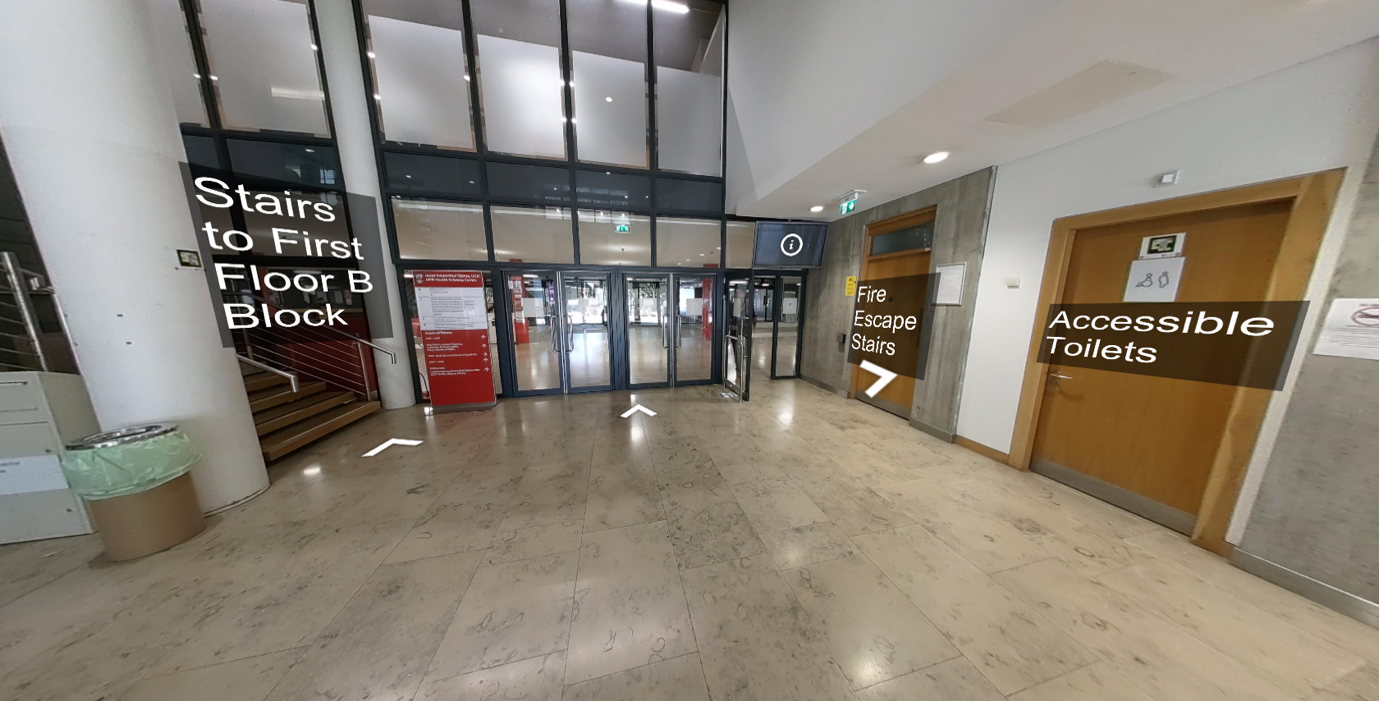 Screenshot of the Health Sciences Building 360 virtual tour